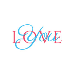 Love lettering vector for background, Vector hand drawn illustration