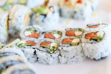 Salmon and Cream Cheese Sushi Roll