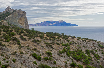 Fototapeta na wymiar Rocks on the Black Sea. Crimea.