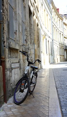 Bicycle on the street, Bordeaux, France