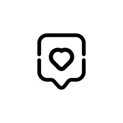 Love Heart vector icon, logo, symbol, illustration vector template. Love Flat style for graphic, social media and web design. love icon for Live stream video, chat, likes on Social media.
