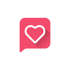 Love Heart vector icon, logo, symbol, illustration vector template. Love Flat style for graphic, social media and web design. love icon for Live stream video, chat, likes on Social media.