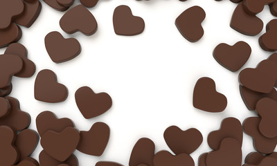 3D render heart on minimal wallpaper backdrop
