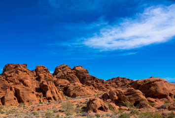 Fototapeta na wymiar Die roten Sandsteine vom Valley of Fire Nationalpark, Nevada