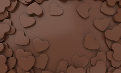 3D render heart on minimal wallpaper backdrop