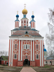 The Nativity of the Virgin Sanaksar Monastery in Russia in summer