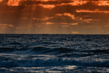 Stormy Baltic sea in winter time.