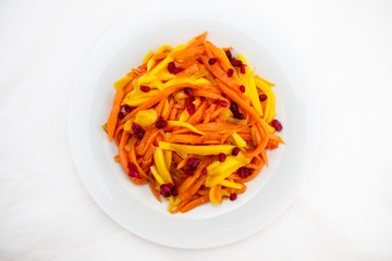 Mixed mango, red papaya salad