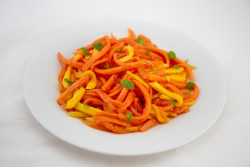 Mixed mango, red papaya salad