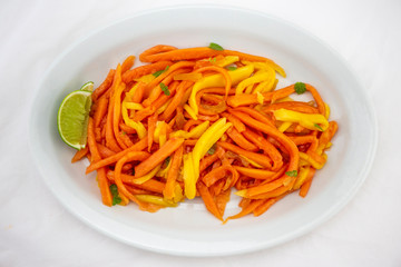 Mixed mango, red papaya salad