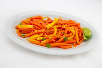 Mixed mango, red papaya salad