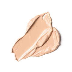 Smears of foundation or tone cream