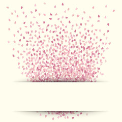background of a shower of cherry blossoms