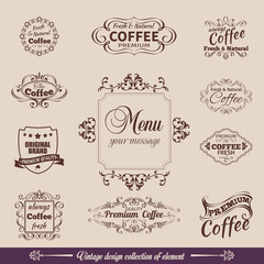 labels and dividers,. Retro vector illustration