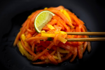 Mixed mango, red papaya salad