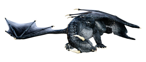 Obraz premium 3D Rendering Fairy Tale Dragon on White