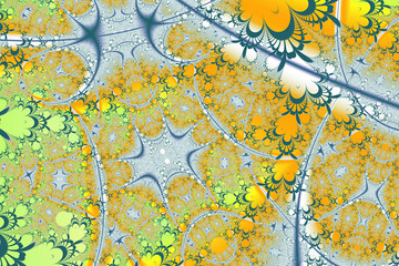 3D Abstract fractal background.