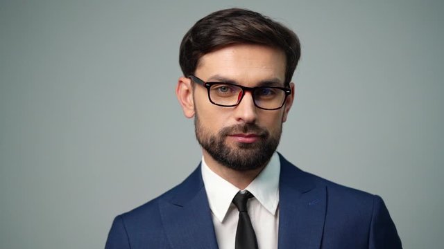 full hd video of young handsome stylish businessman - 4x slow motion