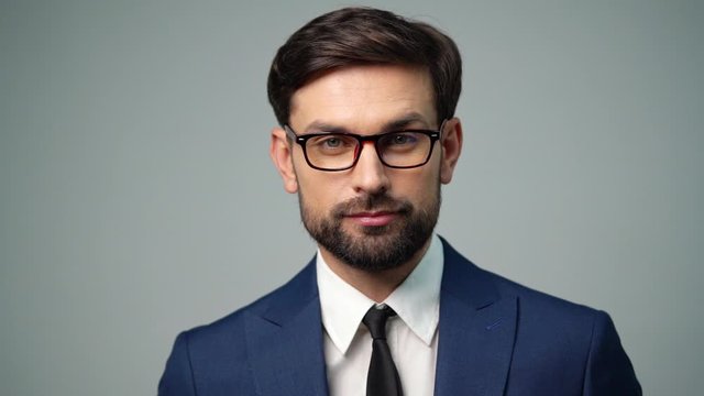 full hd video of young handsome stylish businessman - 4x slow motion
