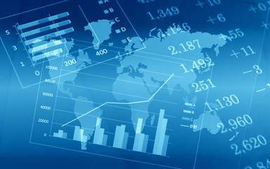 ビジネスコンセプト　ファイナンシャルグラフ