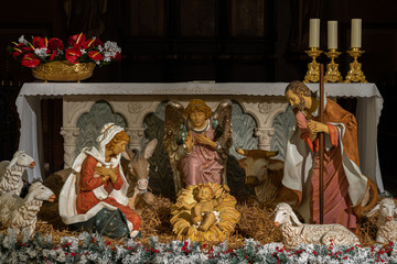 Teano, the Cathedral. Christmas holidays. The Nativity. The Cathedral of San Clemente is the main...
