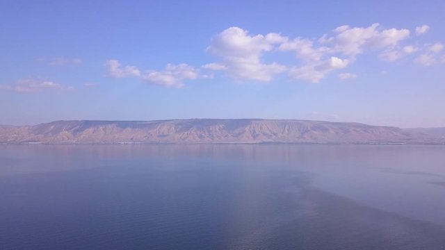 Sea of Galilee in Tiberias, Israel Kinnereth Lake.