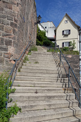 Fototapeta na wymiar Treppe zur Oberstadt Marburg an der Lahn