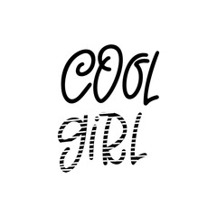 Hand drawn lettering phrase. Feminist slogan for poster or card. Woman motivation slogan. Isolated on white background. Vector illustration