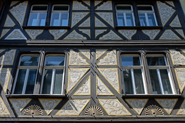 Fachwerk und Kratzputz in Marburg an der Lahn