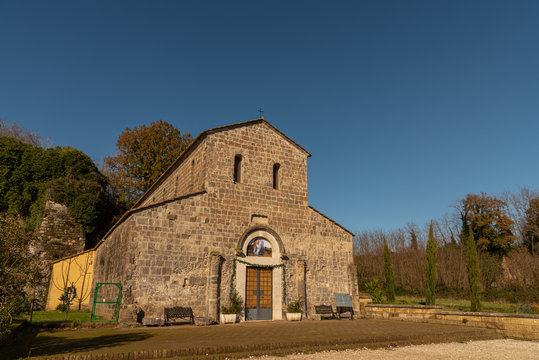 Teano, Campania, Italy. Church of San Paride ad Fontem. View of the main facade