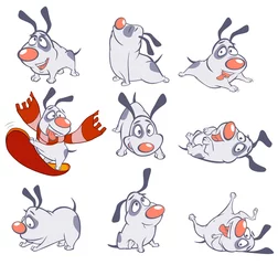 Fototapeten Vektor-Illustration eines niedlichen Cartoon-Charakter-Jagdhundes für Sie Design und Computerspiel © liusa