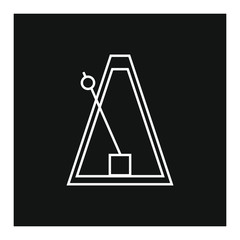 music metronome icon vector, with simple shapes