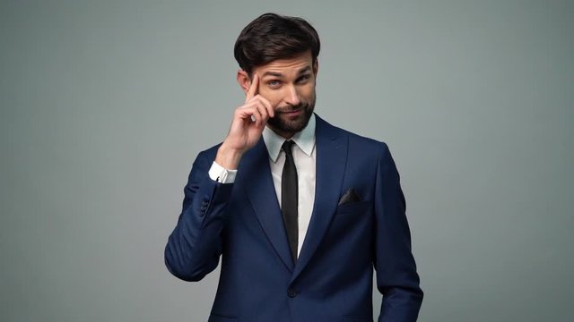 full hd video of young handsome stylish businessman - 4x slow motion