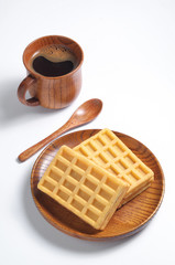 Waffles and coffee