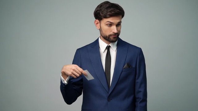 full hd video of young handsome stylish businessman - 4x slow motion