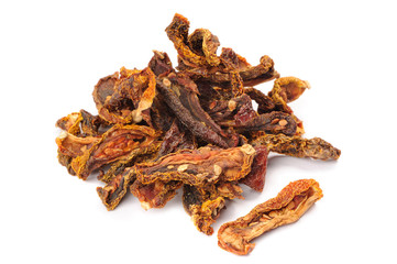 Pile of Raw Himalayan Sun-Dried Tomato Isolated on White Background