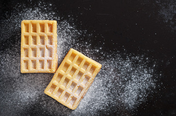 Freshly baked waffles