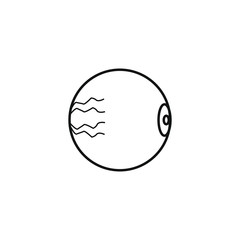 vector human eyeball anatomy icon