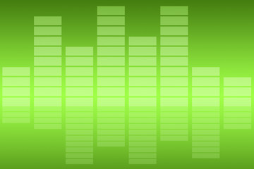 Fondo verde con medidor de volumen.