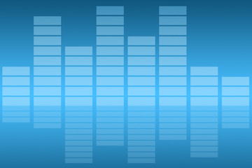 Fondo azul con medidor de volumen.