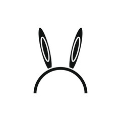 Fototapeta na wymiar costume rabbit ears shaped vector icon