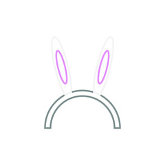 costume rabbit ears shaped vector icon