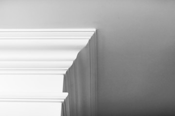 Molding on ceiling detail, interior design and architectural abstract background