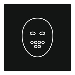 vector icon with shape of halloween mask