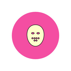 vector icon with shape of halloween mask