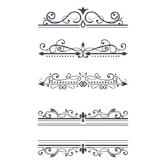 Vintage ornamental dividers. Typographic decorations