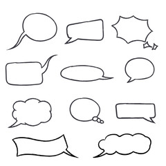Speech bubbles. Hand drawn sketch