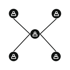 vector icon with group of people shape