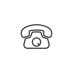 Mobile phone icon in flat style. Telephone talk vector illustration on white isolated background. Hotline contact business concept.