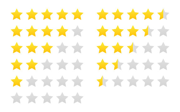 Star rating vector isolated icon. Customer service rating. Rating satisfaction. Customer review, feedback concept.